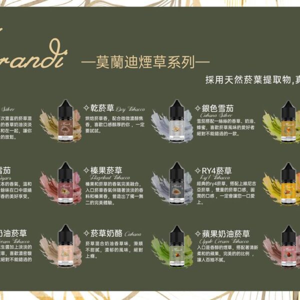 【Morandi Tobacco 莫蘭迪煙草系列煙油】-純煙草口味小煙油-不涼精油美滋滋糖果屋