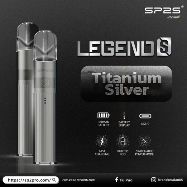 【SP2S Legend S 傳奇版主機】 SP2鈦發光主機全新升級版煙桿-兩檔調節8/9W-底部發光💥 通配一代lana/Sp2s/ilia等一代煙彈｜美滋滋糖果屋