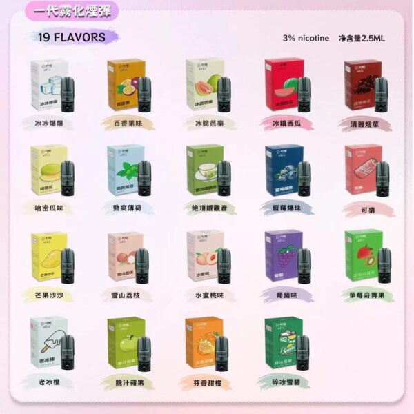 DIYA叮啞煙彈-全新設計霧化彈三顆盒裝通用RELX與SP2S一代主機美滋滋糖果屋