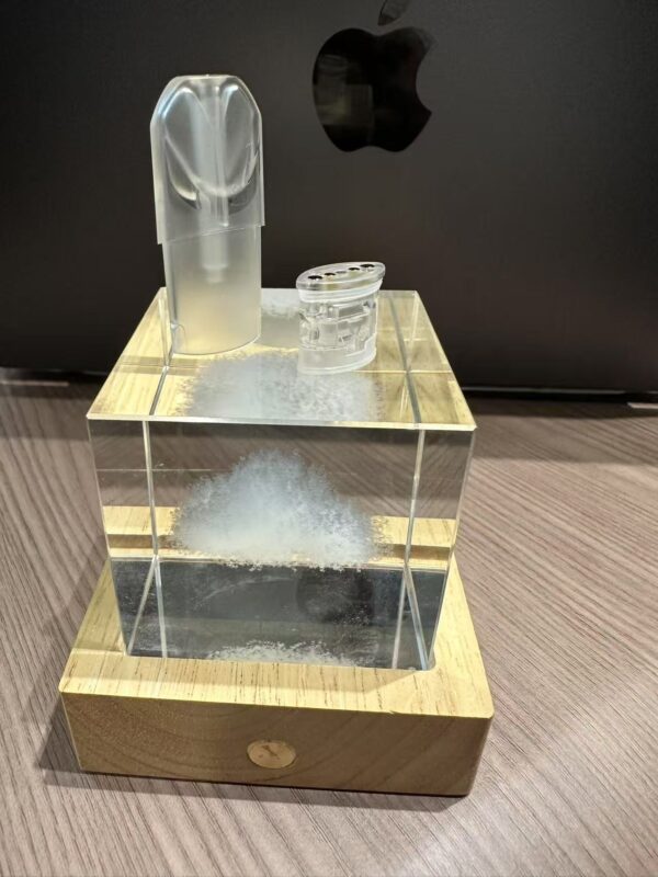 SP2發光空彈空倉-1.8ML大容量與底部注油防護結構示意圖