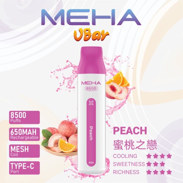 20250807111629 【MEHA魅嗨8500口拋棄式】 一次性8500口puffs電子煙/新款魅嗨小白條電子煙|美滋滋糖果屋