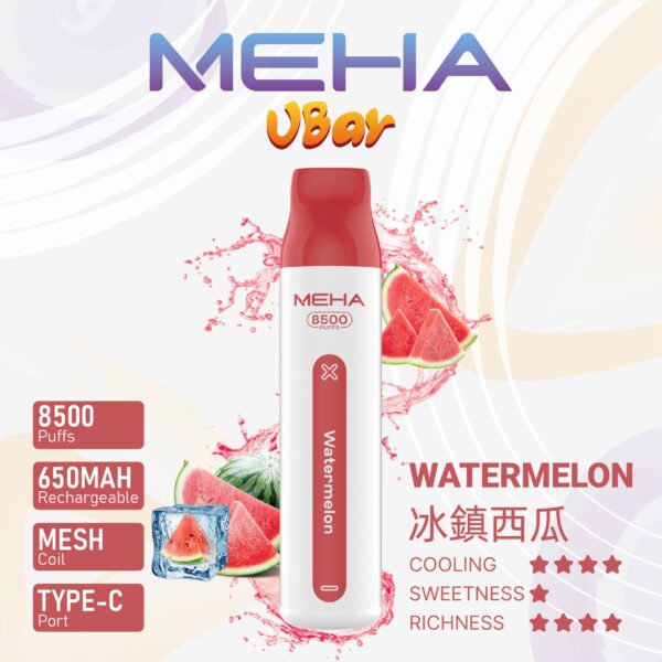 20250807111714 【MEHA魅嗨8500口拋棄式】 一次性8500口puffs電子煙/新款魅嗨小白條電子煙|美滋滋糖果屋
