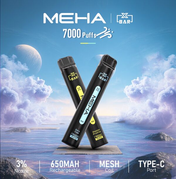 【魅嗨MEHA X BAR小黑條 7000口】一次性電子煙｜原廠正品｜大容量一次性拋棄式｜16種口味｜美滋滋糖果屋