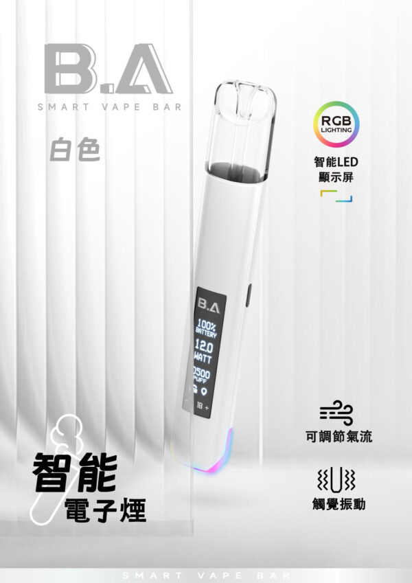 【B.a主機 | 具有Smart Vape Ba發光r大屏煙桿】通用一代煙彈｜美滋滋糖果屋