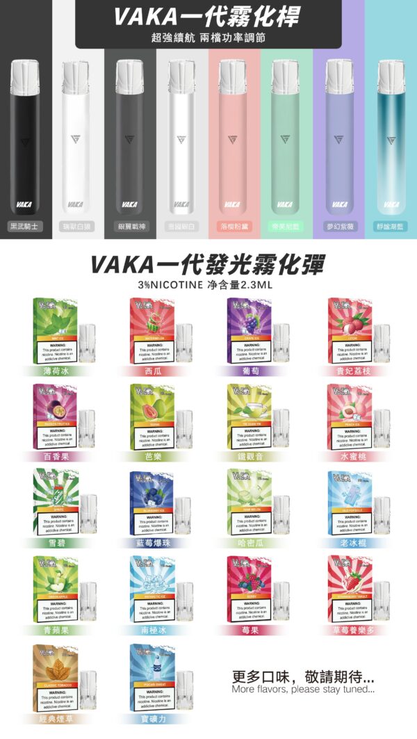 VAKA煙彈-一代七彩發光彈新品替換型透明發光煙彈一盒三入通用一代主機美滋滋糖果屋