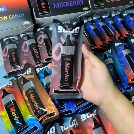 【Marbo Bar 9000拋棄式】新品一次性9000口Puffs電子煙 超高口數拋棄式電子煙｜Mesh霧化×可調氣流｜美滋滋糖果屋