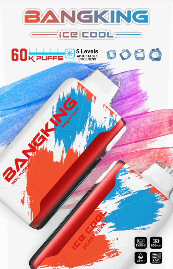 61-1-scaled-1 【Bang King Ice Cool 60000口拋棄式】爆款上新/一次性超大容量5級可調涼度可充電電子煙/派對解癮神器|美滋滋糖果屋
