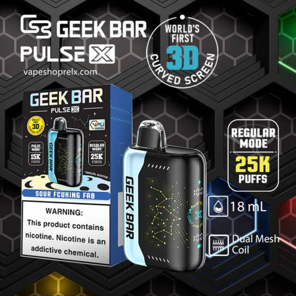【全球爆款GEEK BAR PULSE X 25000 Puffs電子煙】一次性超大容量星空拋棄式｜美滋滋糖果屋